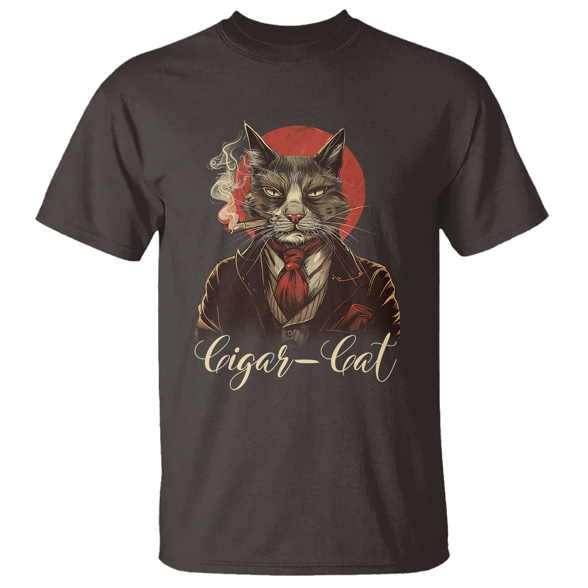 Cigar Smoker Cat Lover Cigarcat T Shirt - Wonder Print Shop