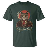 Cigar Smoker Cat Lover Cigarcat T Shirt - Wonder Print Shop