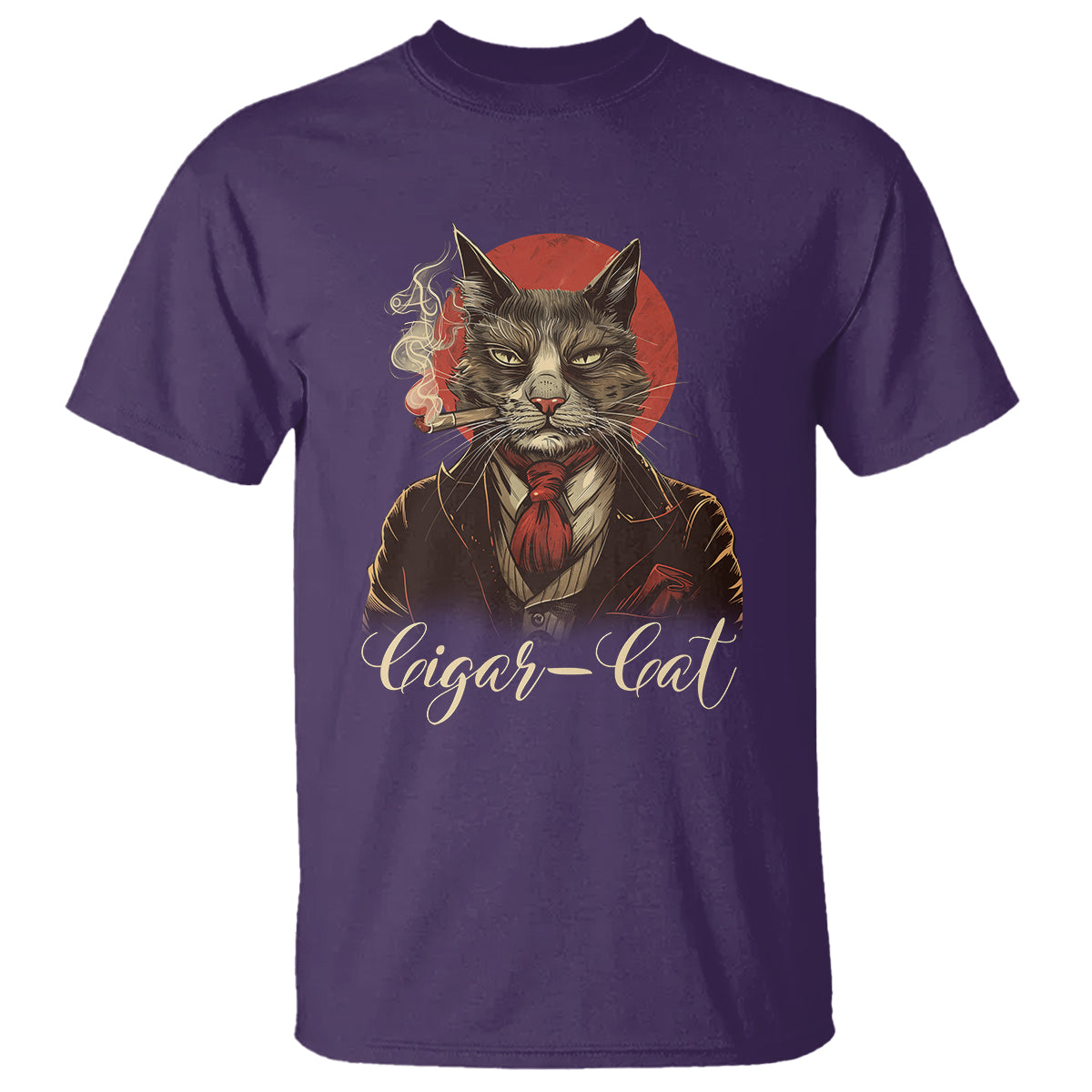 Cigar Smoker Cat Lover Cigarcat T Shirt - Wonder Print Shop