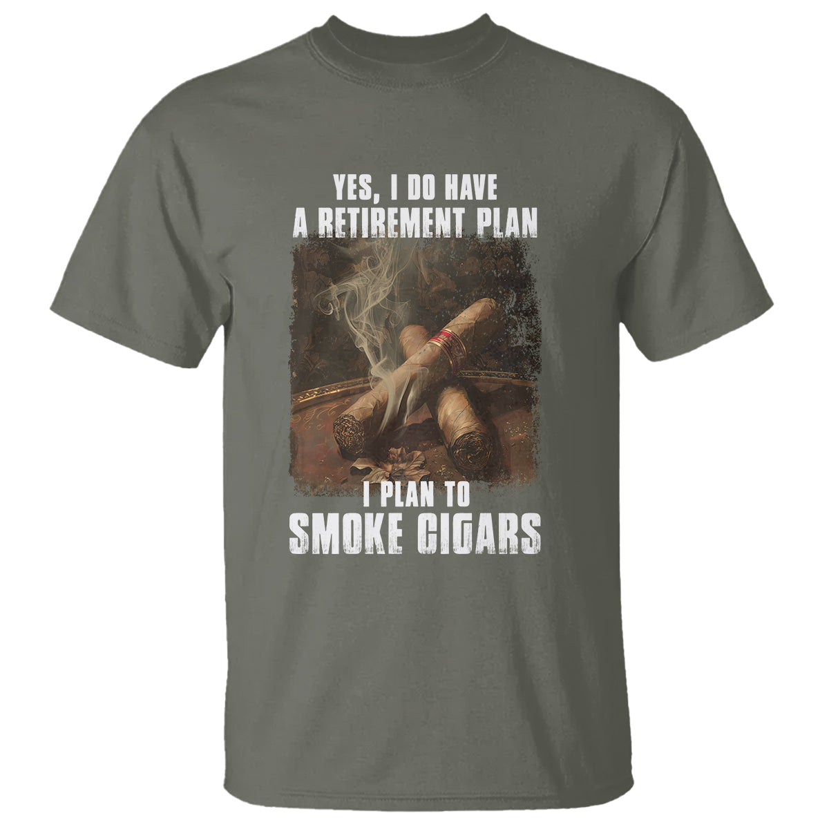 Cigar Smoker Retirement T Shirt I Plan To Smoke Cigars - Wonder Print Shop