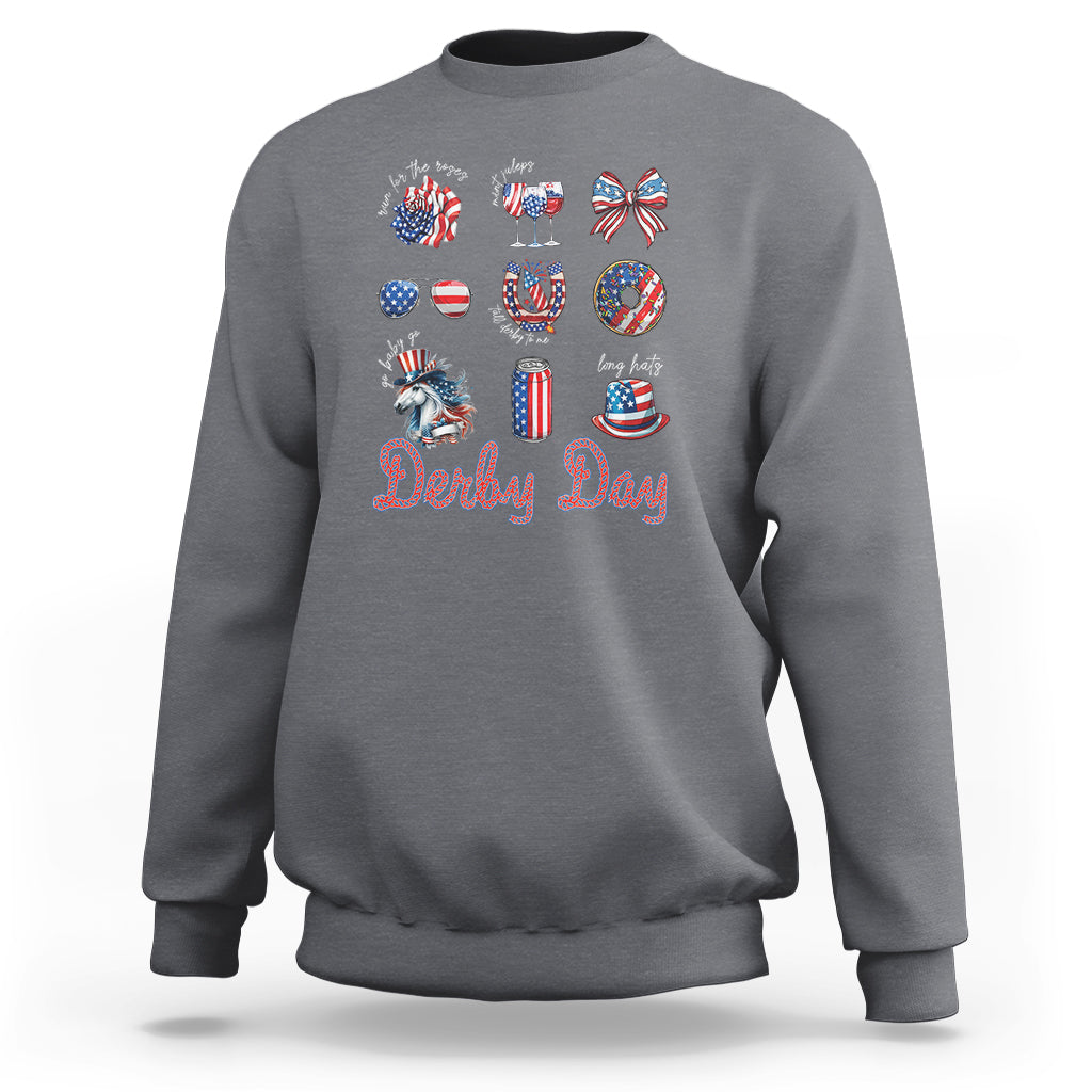 American Derby Day Horse Racing Sweatshirt - Wonder Print Shop