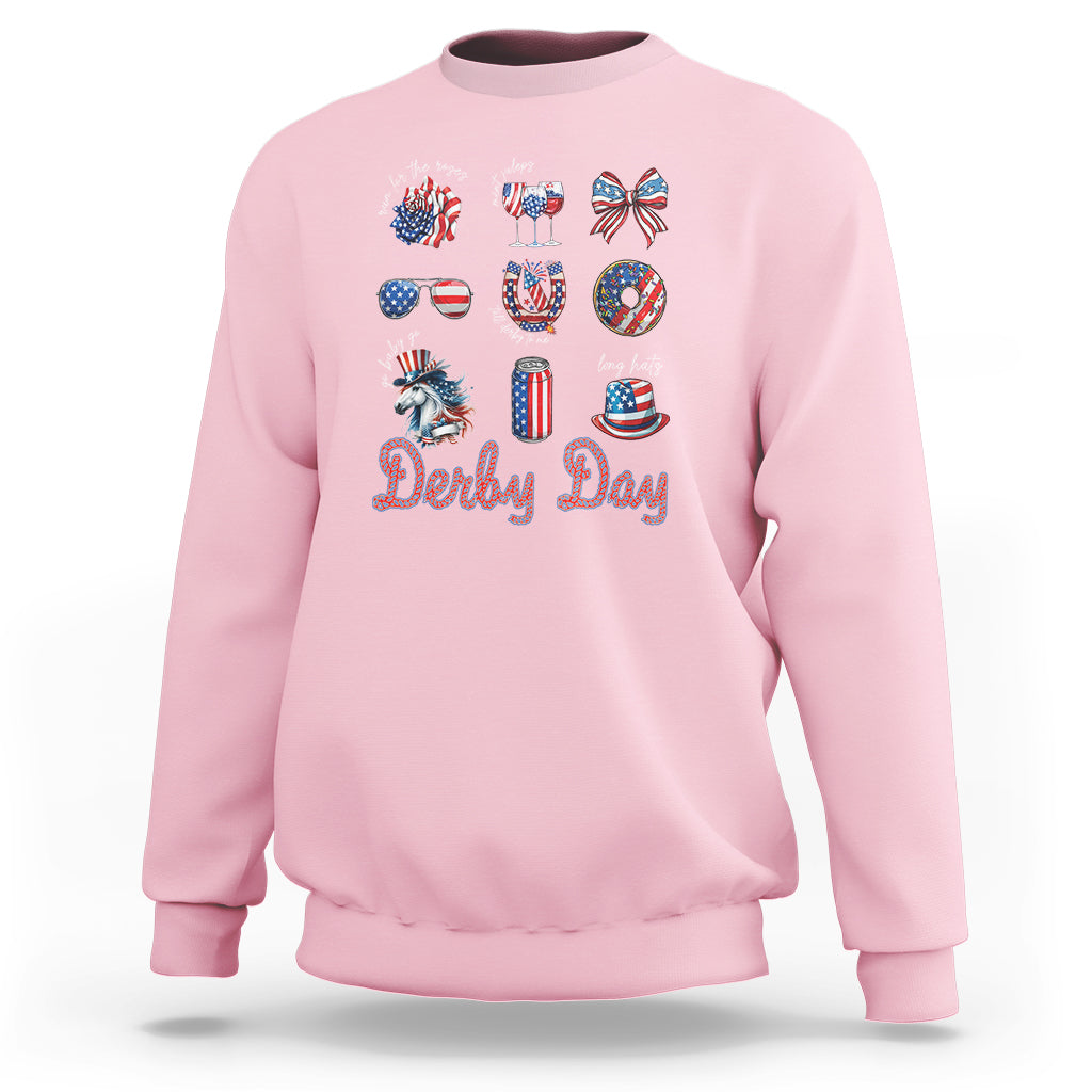 American Derby Day Horse Racing Sweatshirt - Wonder Print Shop