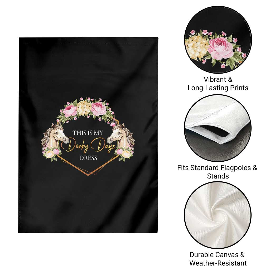 Horse Racing Garden Flag This Is My Derby Day Dress Girl Woman