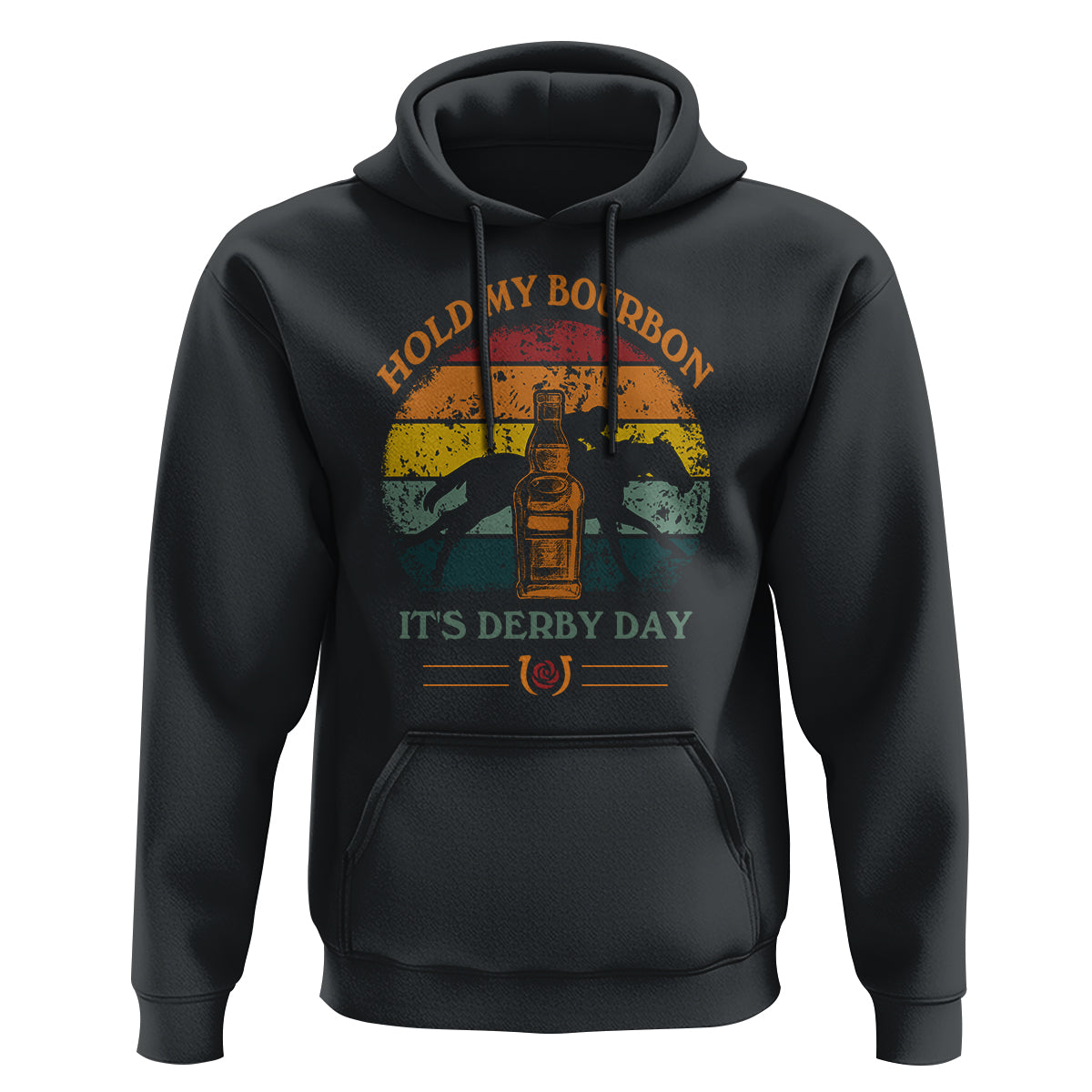 Horse Racing Hoodie Hold my Bourbon It's Derby Day - Wonder Print Shop