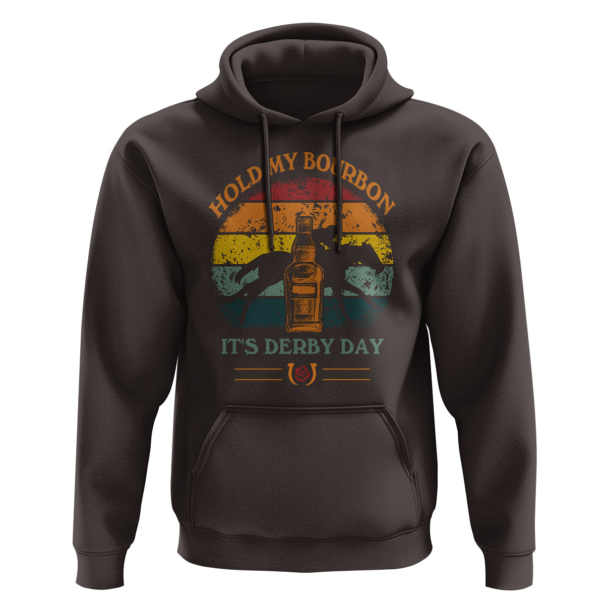 Horse Racing Hoodie Hold my Bourbon It's Derby Day - Wonder Print Shop