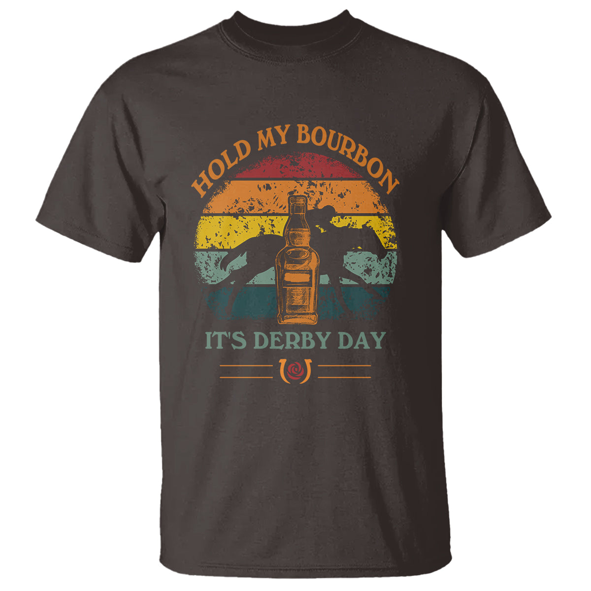 Horse Racing T Shirt Hold my Bourbon It's Derby Day - Wonder Print Shop