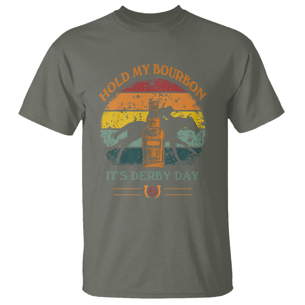 Horse Racing T Shirt Hold my Bourbon It's Derby Day - Wonder Print Shop