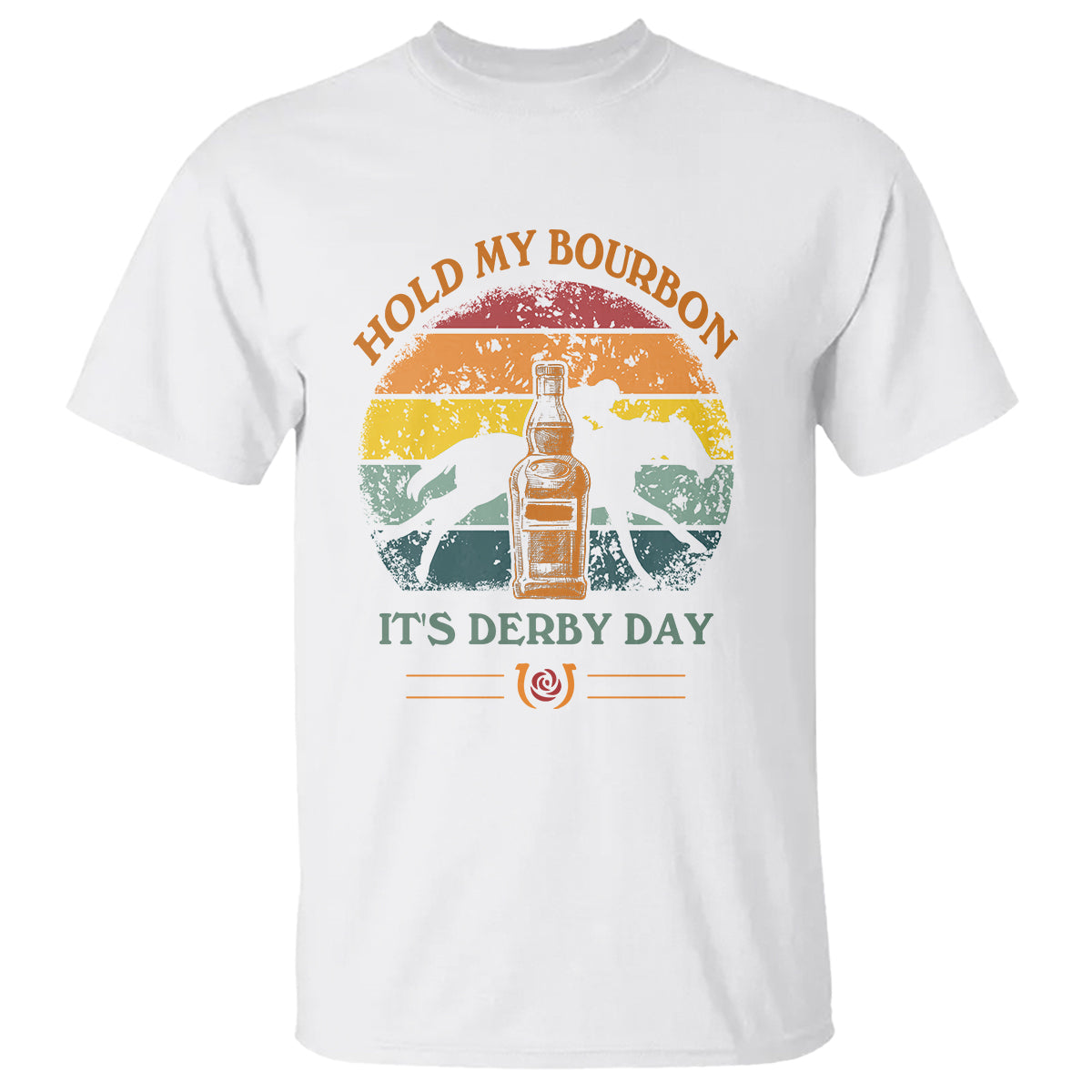 Horse Racing T Shirt Hold my Bourbon It's Derby Day - Wonder Print Shop