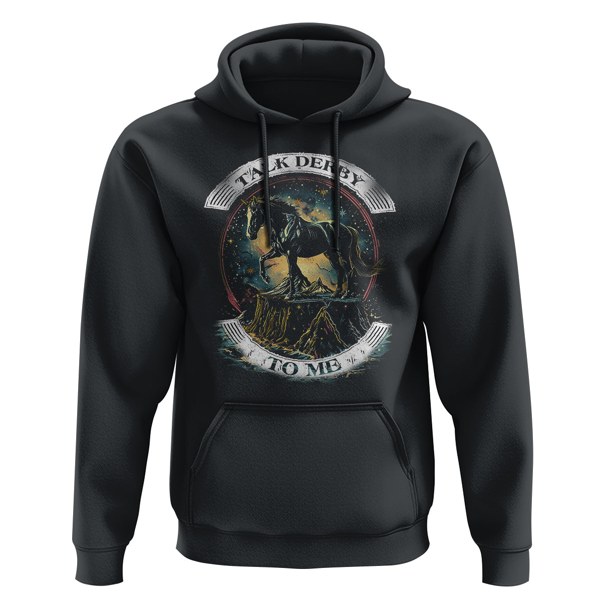 Funny Horse Racing Hoodie Talk Derby To Me Horse Lover - Wonder Print Shop