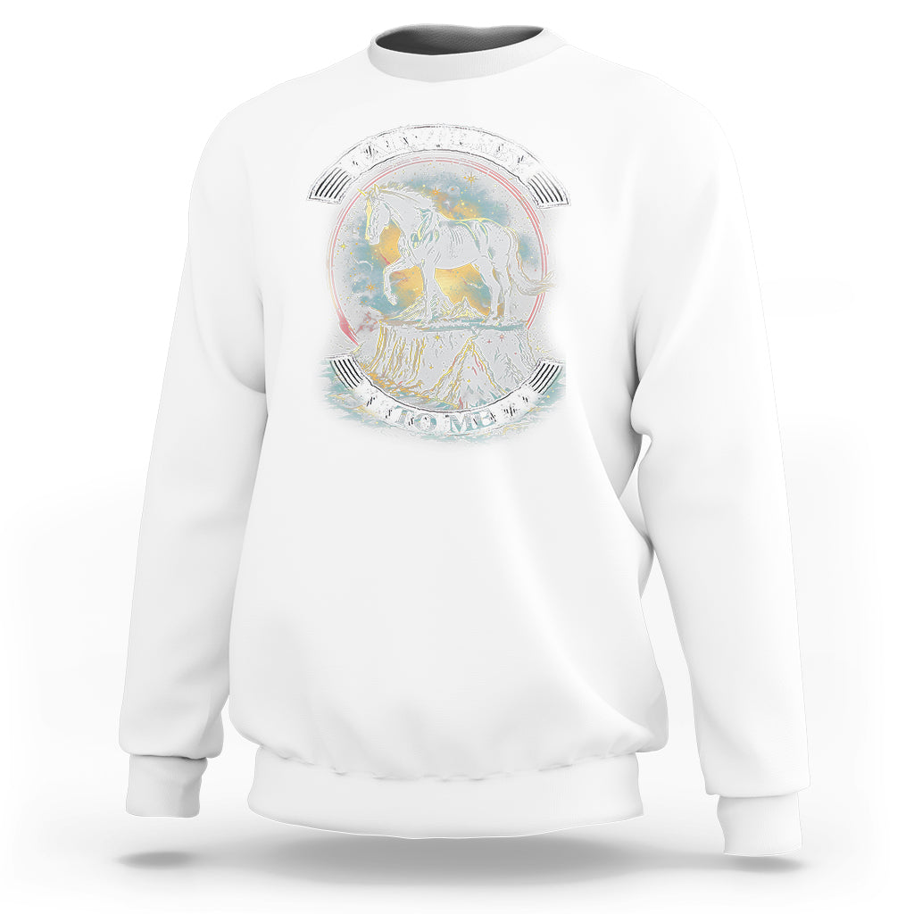 Funny Horse Racing Sweatshirt Talk Derby To Me Horse Lover - Wonder Print Shop