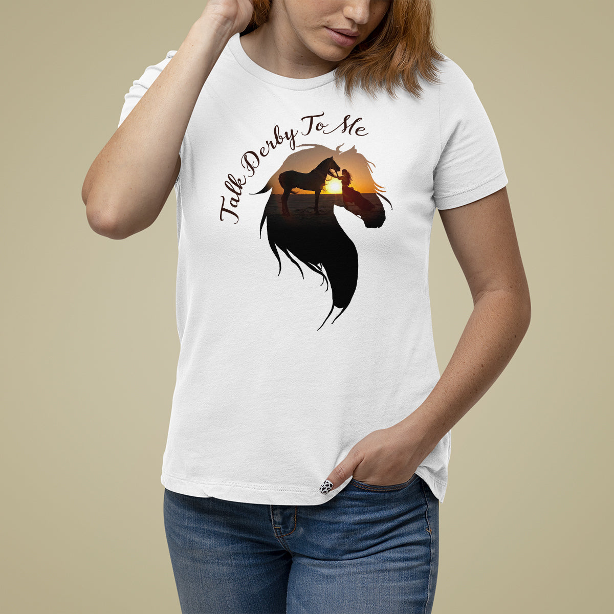 Funny Horse Racing T Shirt For Women Talk Derby To Me Girl Woman Horse Lover