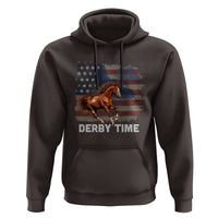 Derby Time American Flag Patriotic Horse Racing Hoodie - Wonder Print Shop
