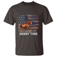 Derby Time American Flag Patriotic Horse Racing T Shirt - Wonder Print Shop