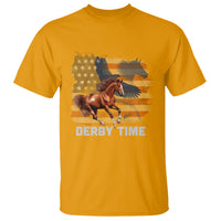 Derby Time American Flag Patriotic Horse Racing T Shirt - Wonder Print Shop