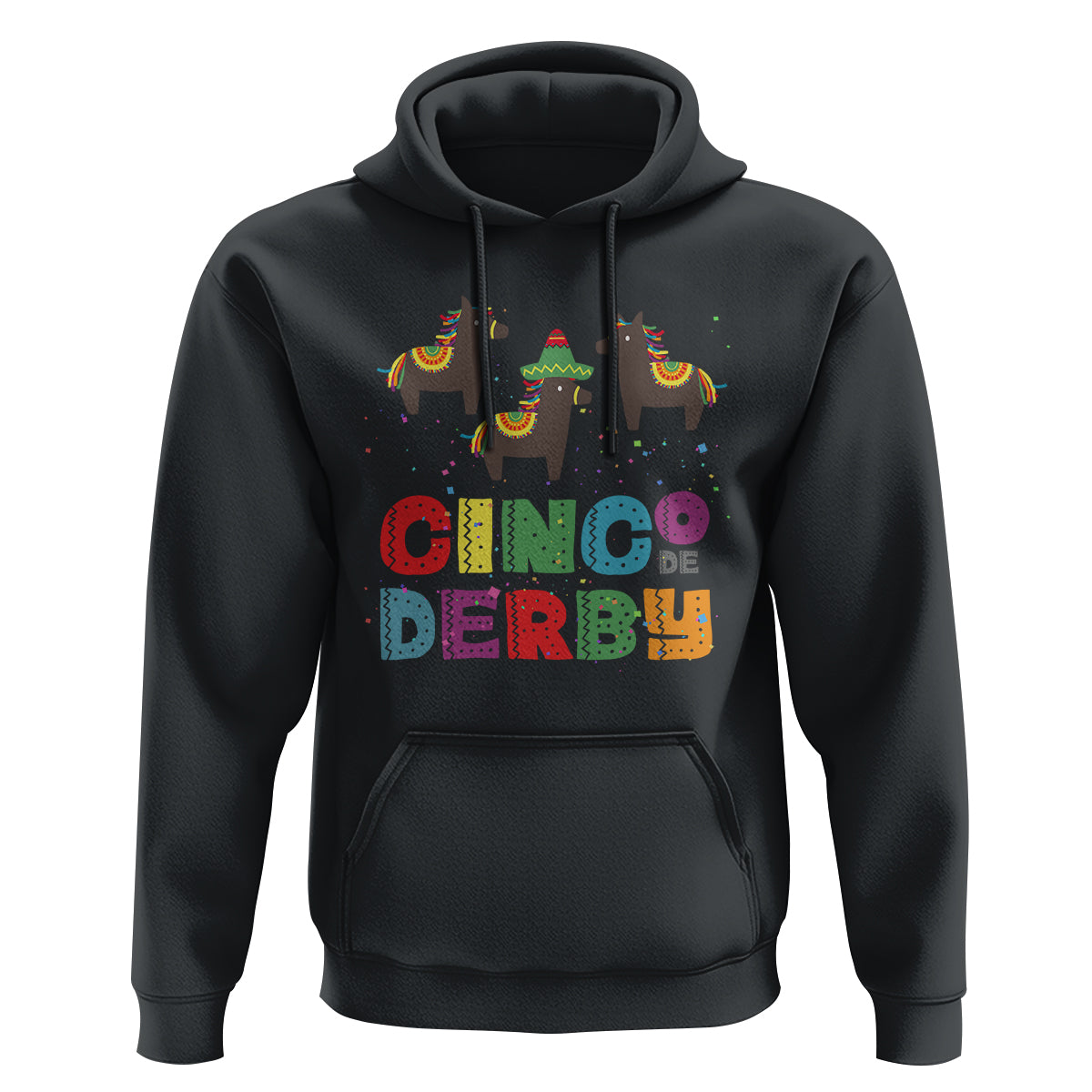 Funny Horse Racing Hoodie Cinco De Derby Mexican Horse Race - Wonder Print Shop