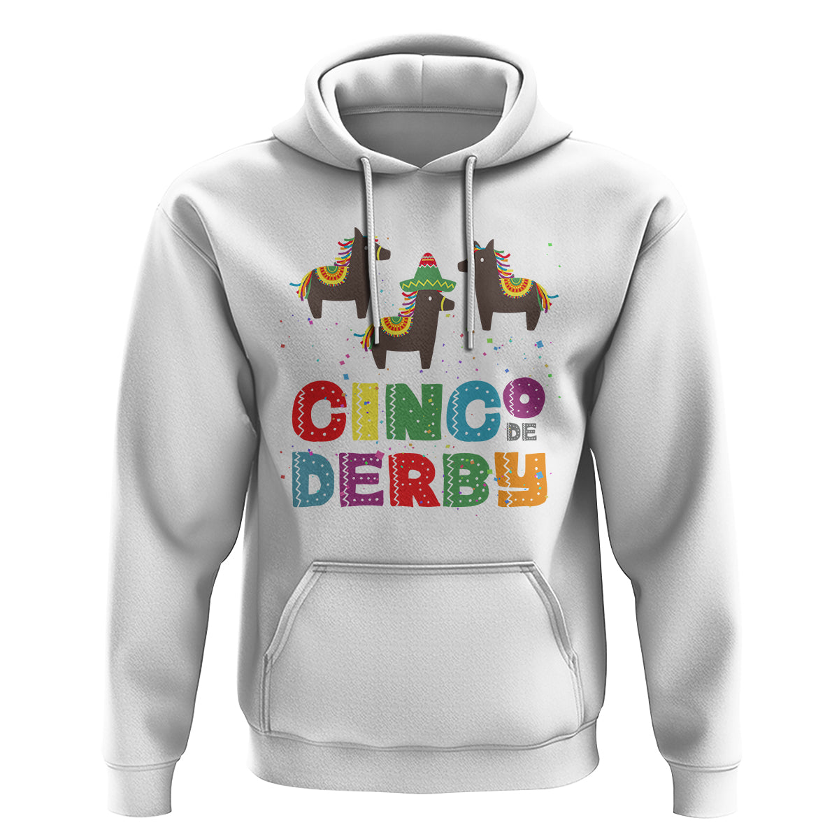 Funny Horse Racing Hoodie Cinco De Derby Mexican Horse Race - Wonder Print Shop
