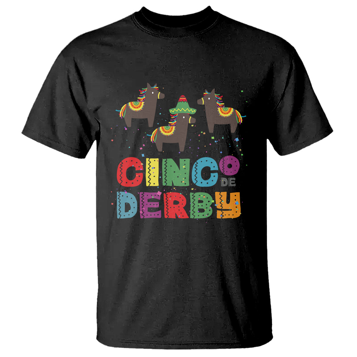Funny Horse Racing T Shirt Cinco De Derby Mexican Horse Race - Wonder Print Shop