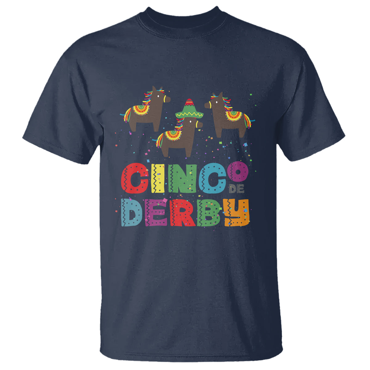 Funny Horse Racing T Shirt Cinco De Derby Mexican Horse Race - Wonder Print Shop