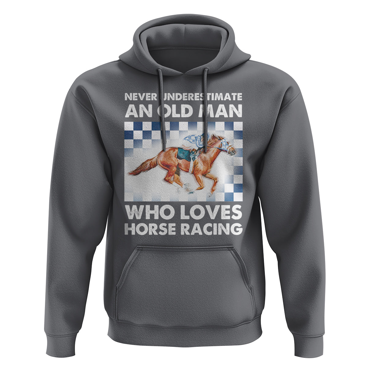 Never Underestimate An Old Man Who Loves Horse Racing Hoodie - Wonder Print Shop