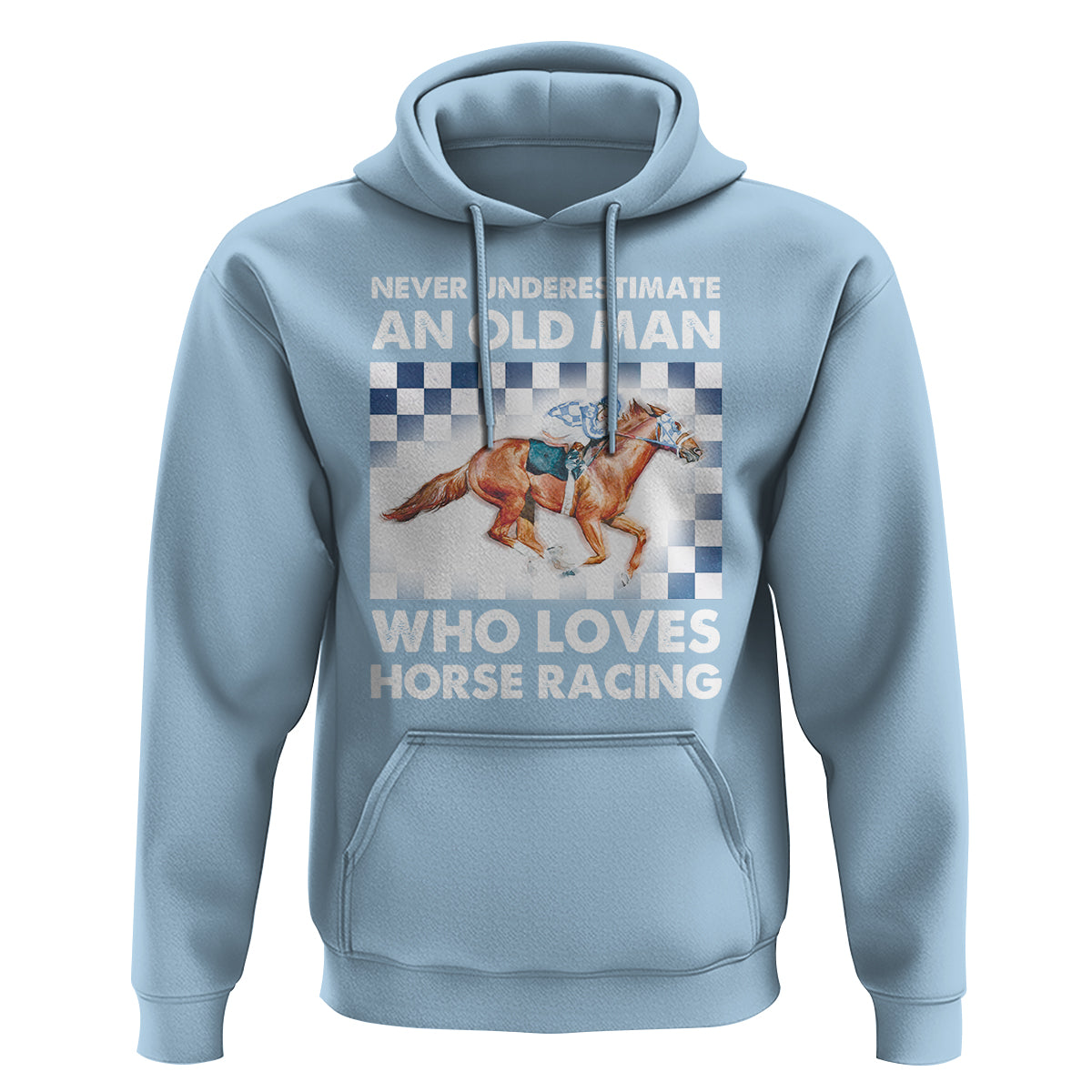 Never Underestimate An Old Man Who Loves Horse Racing Hoodie - Wonder Print Shop