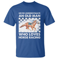 Never Underestimate An Old Man Who Loves Horse Racing T Shirt - Wonder Print Shop