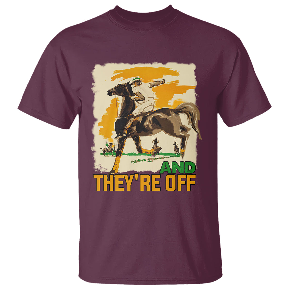 Funny Horse Racing T Shirt And They're Off Horses Race Lover - Wonder Print Shop
