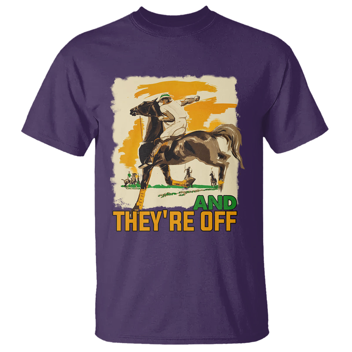 Funny Horse Racing T Shirt And They're Off Horses Race Lover - Wonder Print Shop