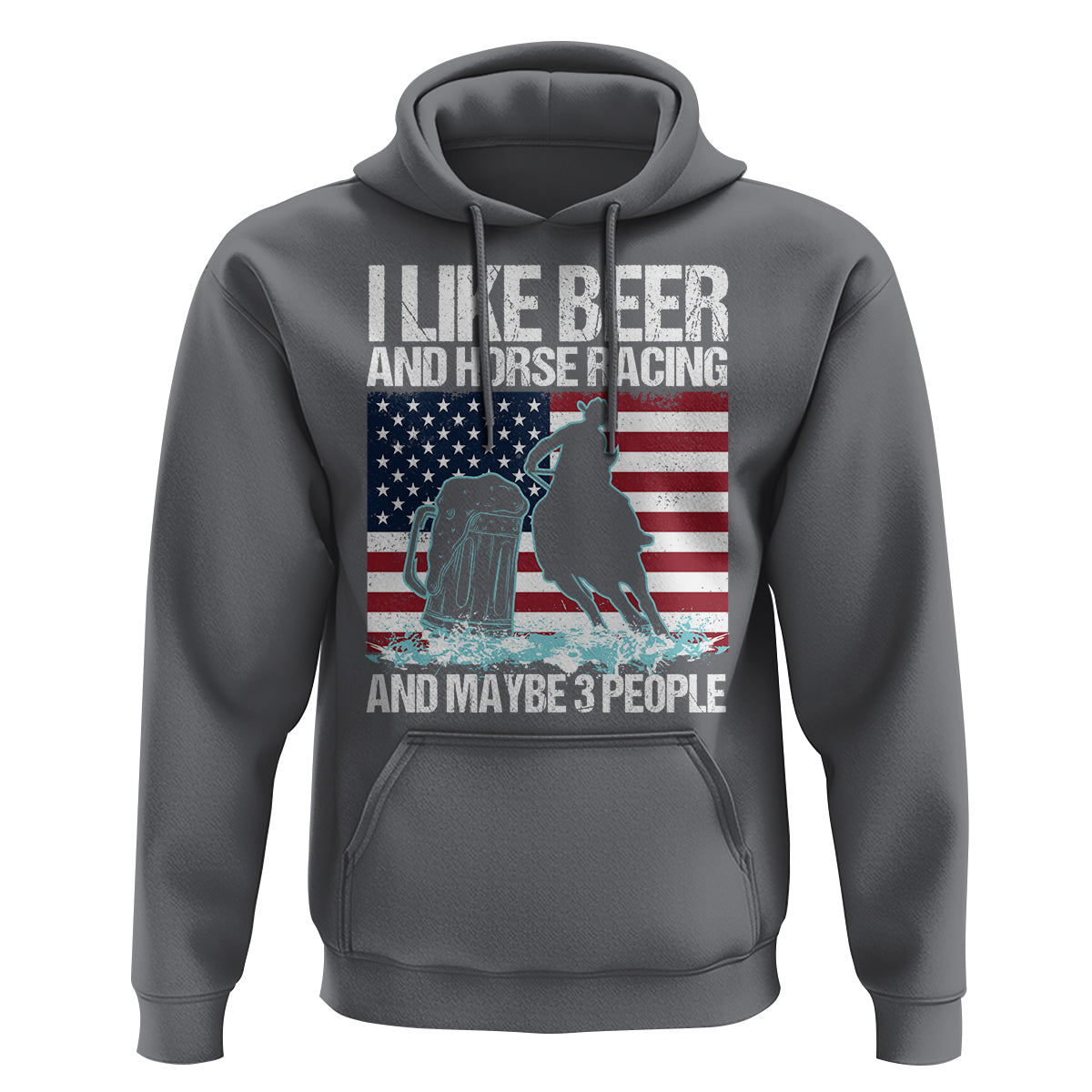 I Like Beer And Horse Racing And Maybe 3 People Hoodie - Wonder Print Shop