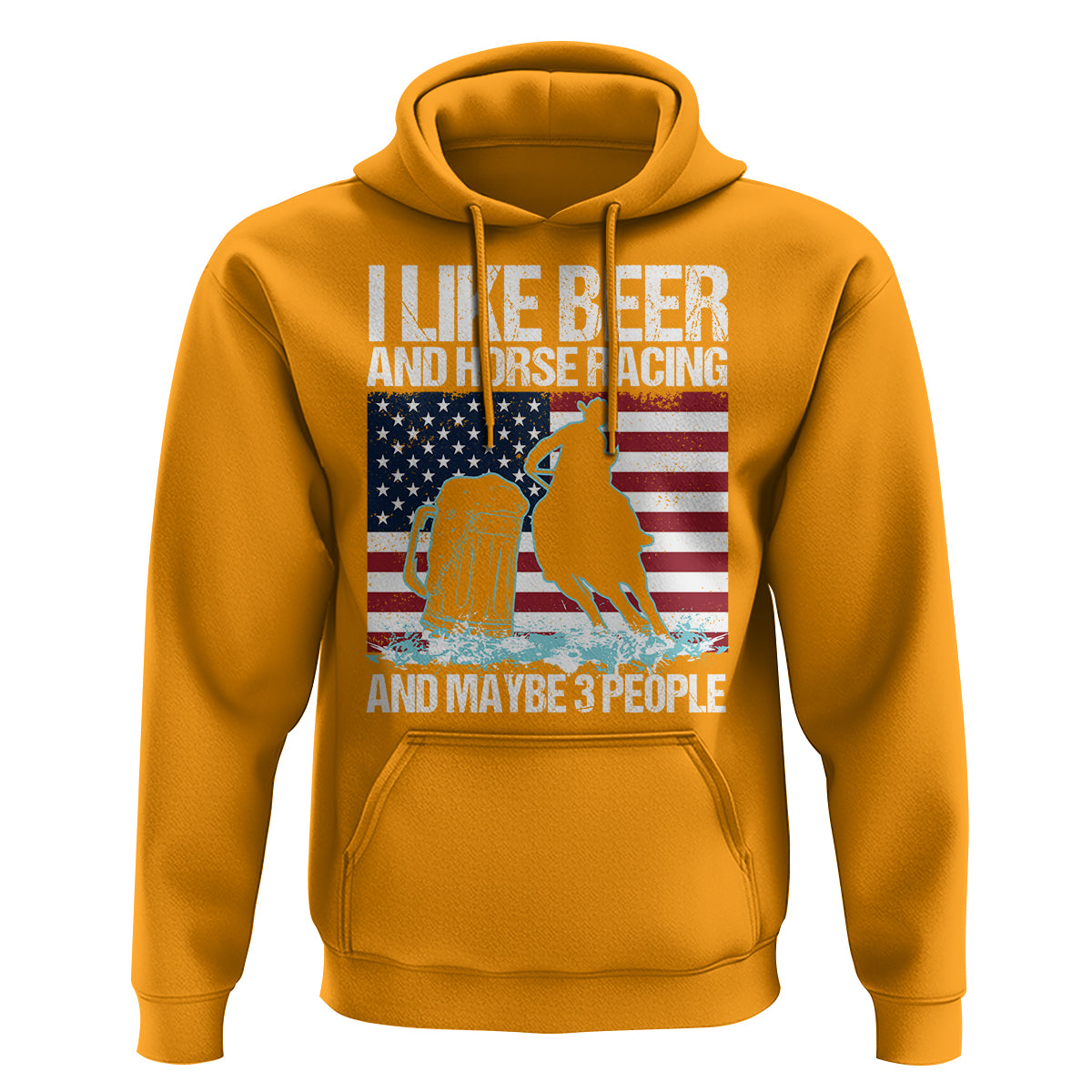 I Like Beer And Horse Racing And Maybe 3 People Hoodie - Wonder Print Shop