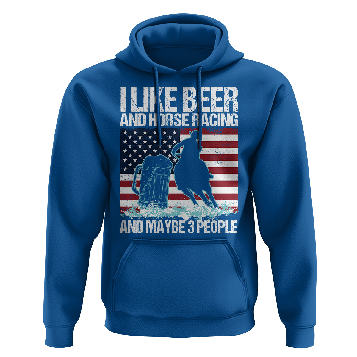 I Like Beer And Horse Racing And Maybe 3 People Hoodie - Wonder Print Shop