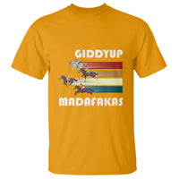 Funny Horse Racing T Shirt Giddy Up Madafakas Horses Race Lover - Wonder Print Shop