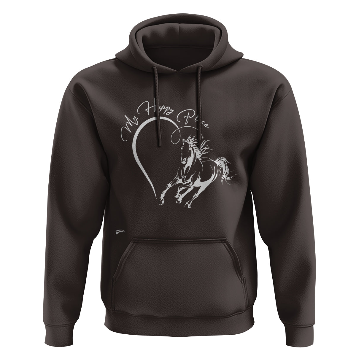 Horse Lover Hoodie My Happy Place Horseback Riding - Wonder Print Shop