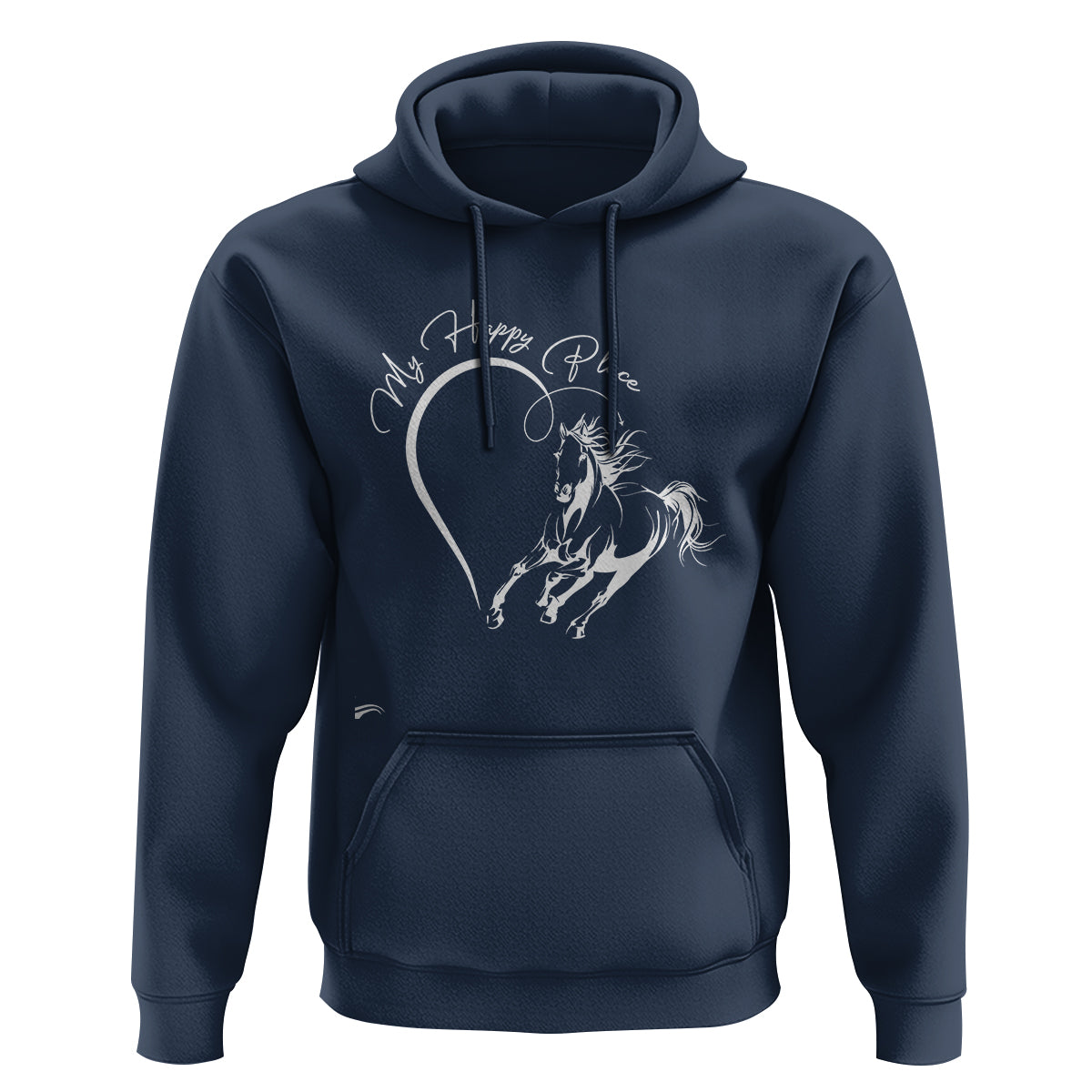 Horse Lover Hoodie My Happy Place Horseback Riding - Wonder Print Shop