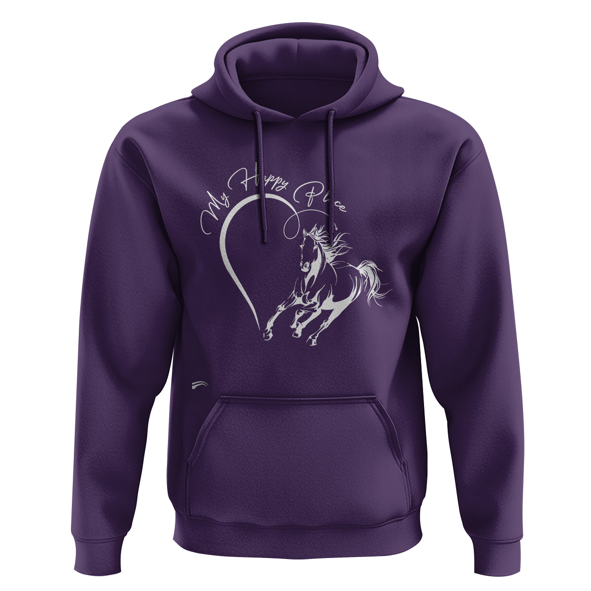 Horse Lover Hoodie My Happy Place Horseback Riding - Wonder Print Shop