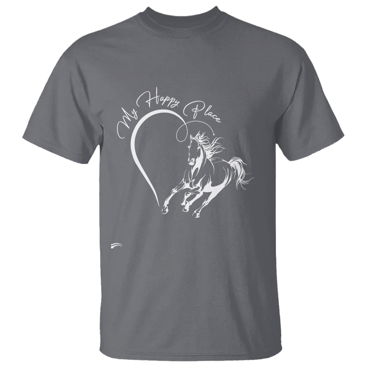 Horse Lover T Shirt My Happy Place Horseback Riding - Wonder Print Shop