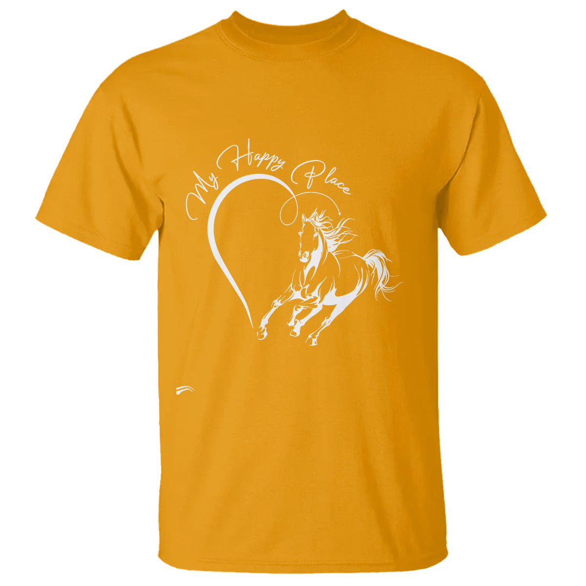 Horse Lover T Shirt My Happy Place Horseback Riding - Wonder Print Shop
