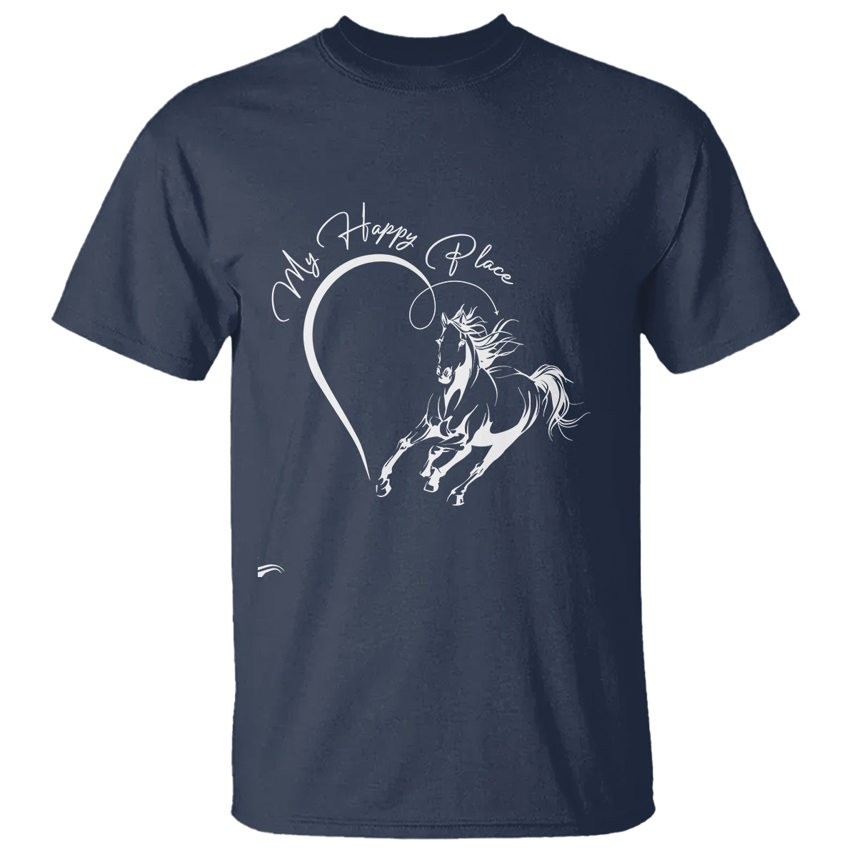 Horse Lover T Shirt My Happy Place Horseback Riding - Wonder Print Shop
