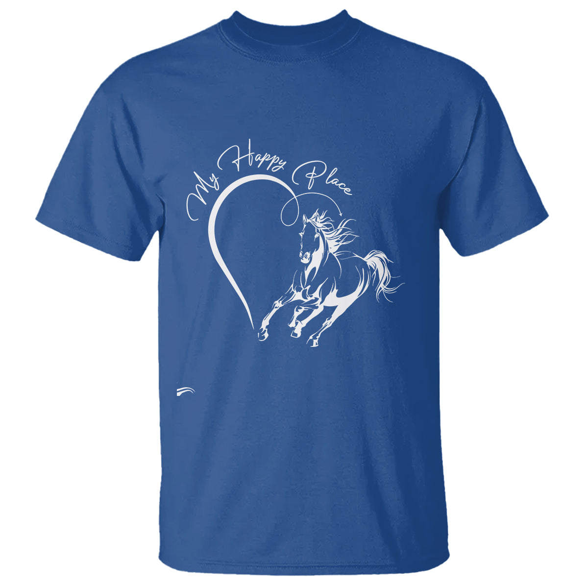 Horse Lover T Shirt My Happy Place Horseback Riding - Wonder Print Shop