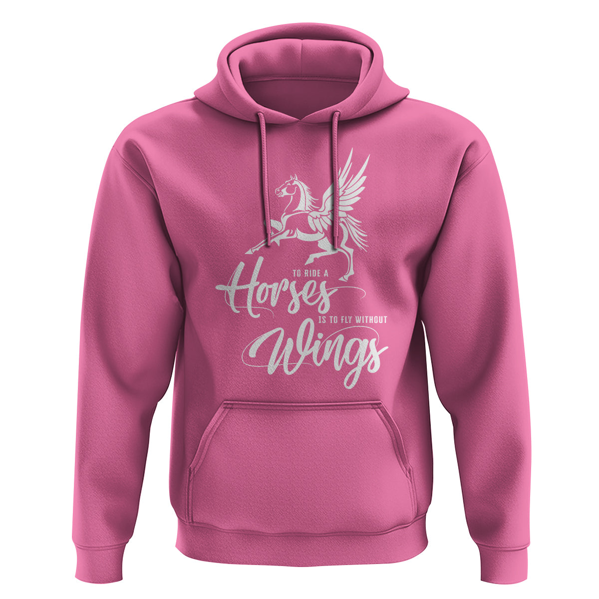 Horse Lover Hoodie To Ride A Horse Is To Fly Without Wings Horseback Riding - Wonder Print Shop