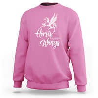 Horse Lover Sweatshirt To Ride A Horse Is To Fly Without Wings Horseback Riding - Wonder Print Shop