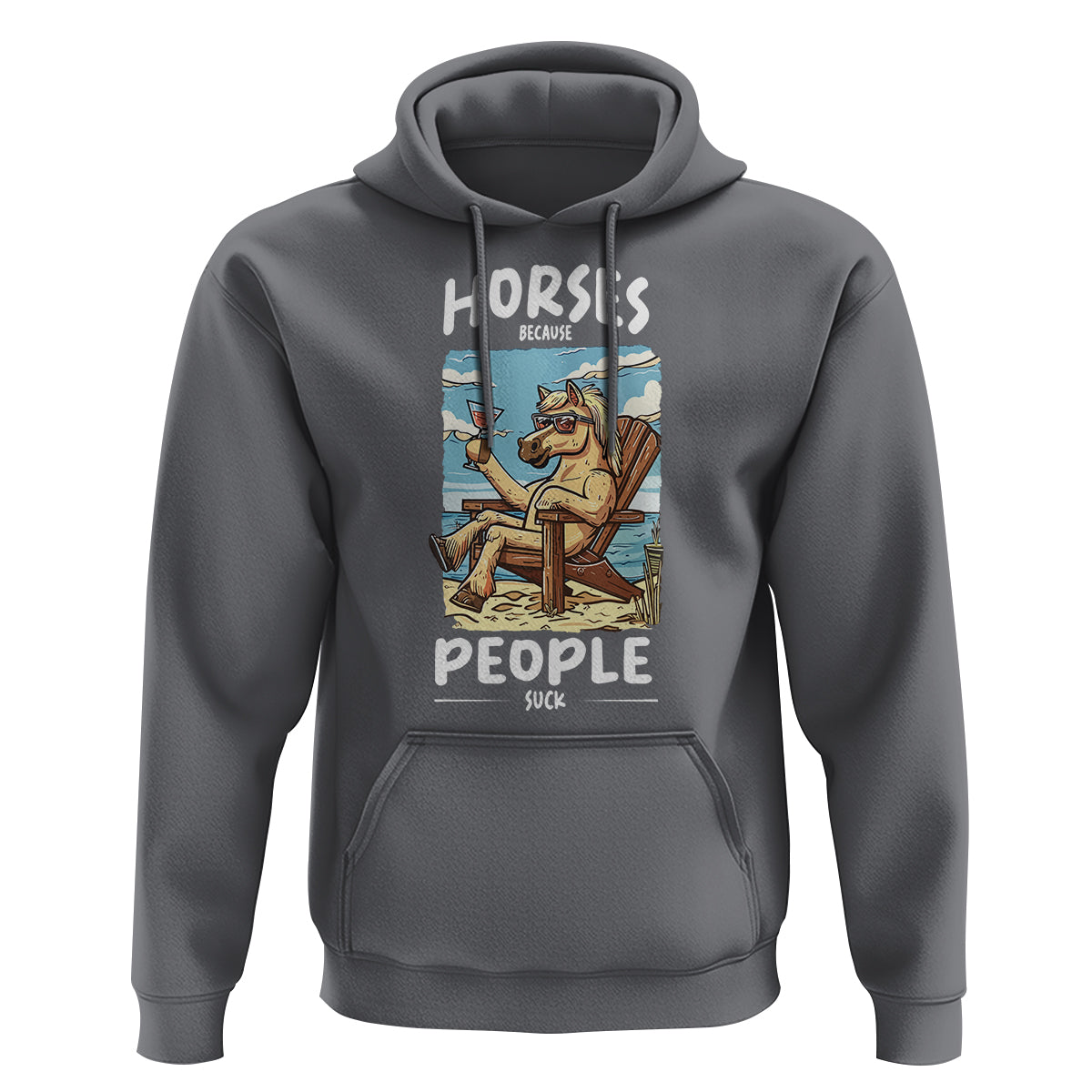 Horse Because People Suck Anti Social Horse Lover Hoodie - Wonder Print Shop