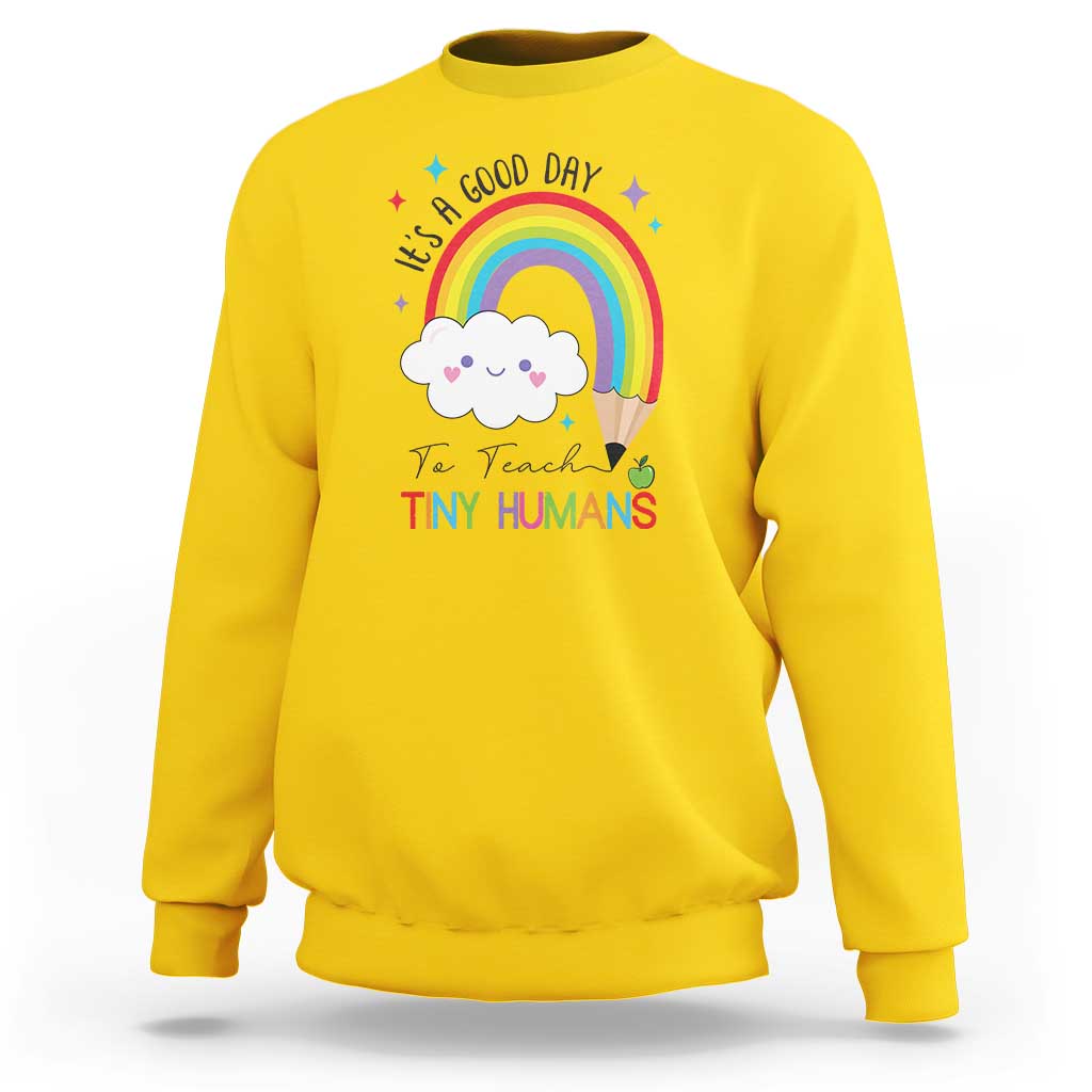 Pre-School Teacher Sweatshirt It's A Good Day To Teach Tiny Human - Wonder Print Shop