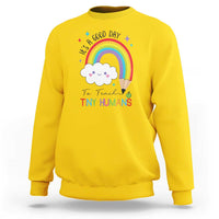 Pre-School Teacher Sweatshirt It's A Good Day To Teach Tiny Human - Wonder Print Shop