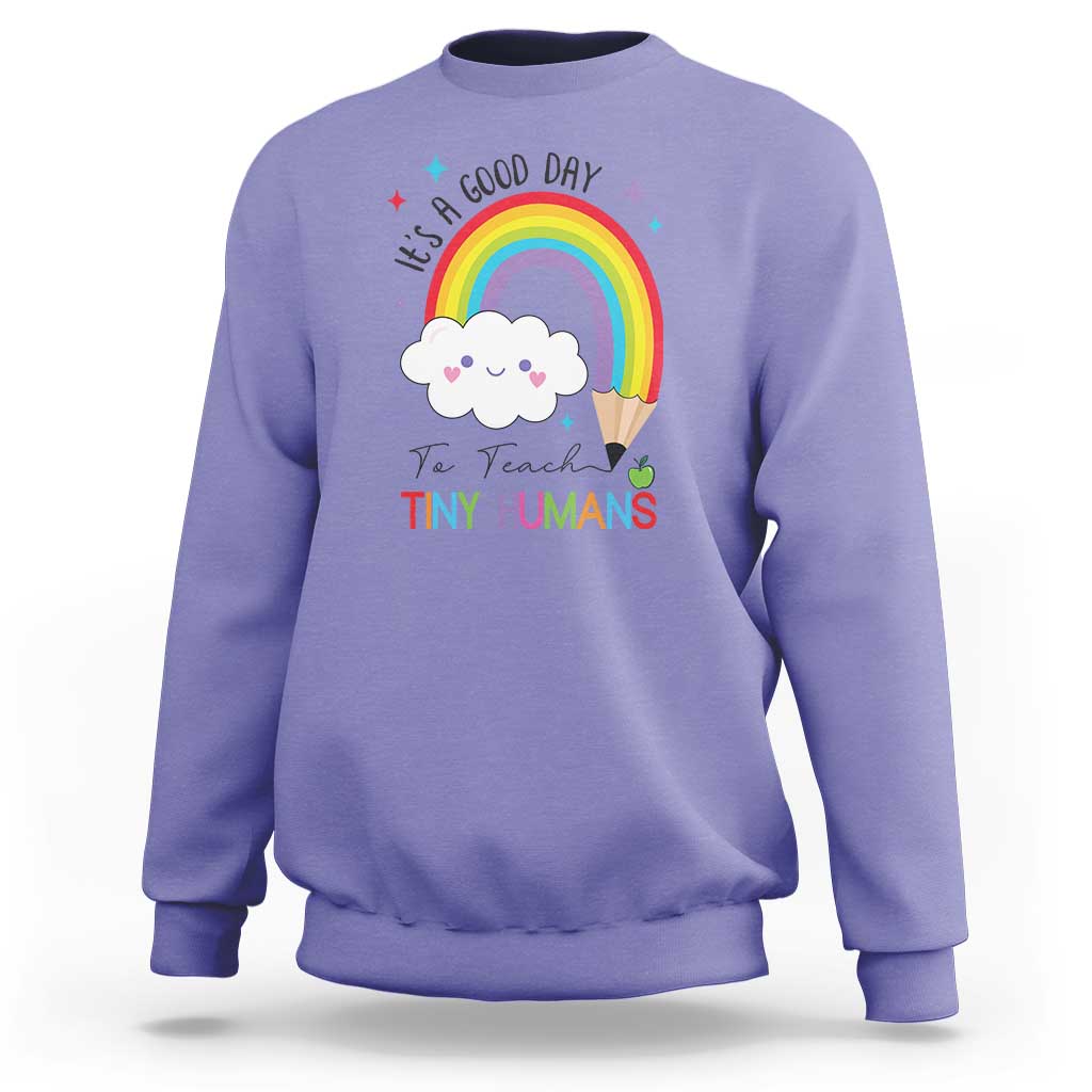 Pre-School Teacher Sweatshirt It's A Good Day To Teach Tiny Human - Wonder Print Shop