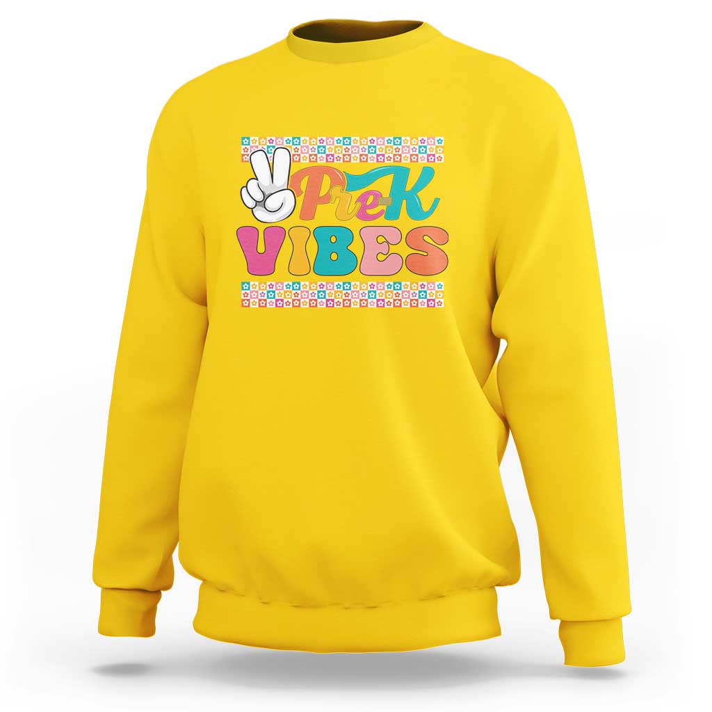 Pre-K Vibes Teacher Kids Back To School Sweatshirt - Wonder Print Shop