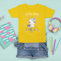 Pre-School Graduation T Shirt For Kid Little Miss Pre-K Grad 2024 Cute Unicorn - Wonder Print Shop