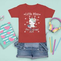 Pre-School Graduation T Shirt For Kid Little Miss Pre-K Grad 2024 Cute Unicorn - Wonder Print Shop