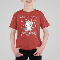 Pre-School Graduation T Shirt For Kid Little Miss Pre-K Grad 2024 Cute Unicorn - Wonder Print Shop