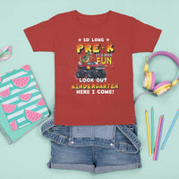 Pre-School Graduation T Shirt For Kid So Long Pre-K Look Out Kindergarten Here I Come Dinosaur Monster Truck - Wonder Print Shop