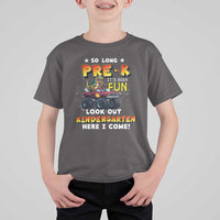 Pre-School Graduation T Shirt For Kid So Long Pre-K Look Out Kindergarten Here I Come Dinosaur Monster Truck - Wonder Print Shop